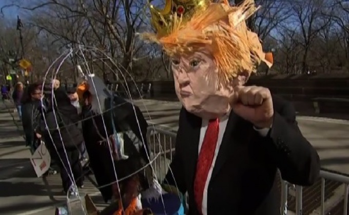 ประท้วง“ทรัมป์”ในวันประธานาธิบดี