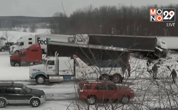 อุบัติเหตุรถชนกันกว่า 50 คันในสหรัฐฯ