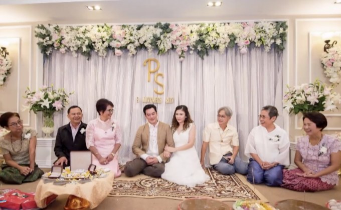 “ชาคริต – แอน” ควงคู่เข้าพิธีวิวาห์เรียบง่าย มีแค่คนสนิท 