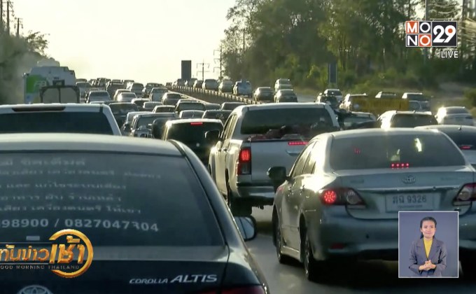 ถ.สายเหนือ-อีสาน จราจรหนาแน่น หลังหยุดยาวปีใหม่