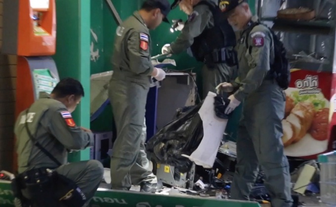 ล่าคนร้ายระเบิดตู้เอทีเอ็ม กวาดเงิน 3 แสนหนีลอยนวล
