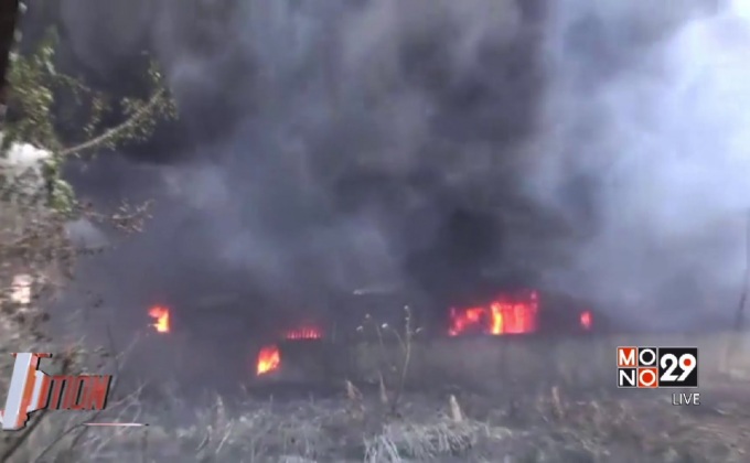 ไฟไหม้โรงงงานผลิตเม็ดพลาสติกที่ จ.ชลบุรี