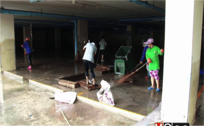 เร่งเยียวยารถถูกน้ำท่วมที่คอนโดฯฌ็องเซลิเซ่