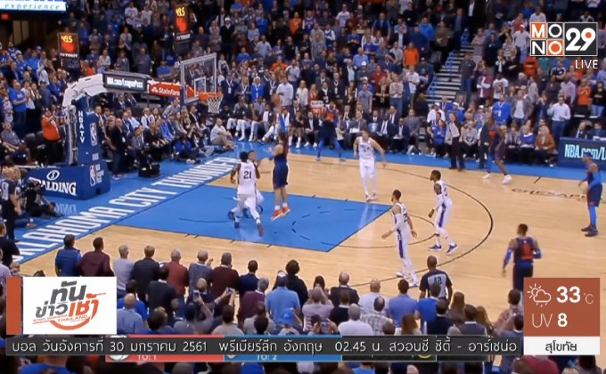 “เวสต์บรูก” สะใจนำโอเคซีดับห้าวซิกเซอร์ส ยัดห่วง NBA