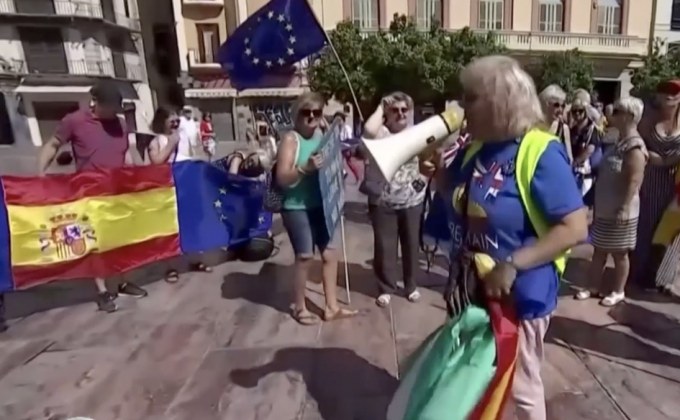 ชาวอังกฤษในสเปนประท้วง “เบร็กซิท”