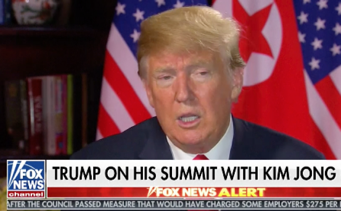 ​ทรัมป์เชื่อมั่นเกาหลีเหนือจะปลดอาวุธนิวเคลียร์ทันที