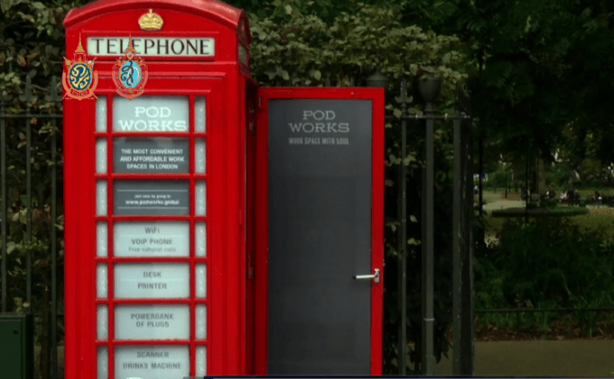 เปลี่ยนตู้โทรศัพท์เป็นสำนักงานจิ๋วในอังกฤษ