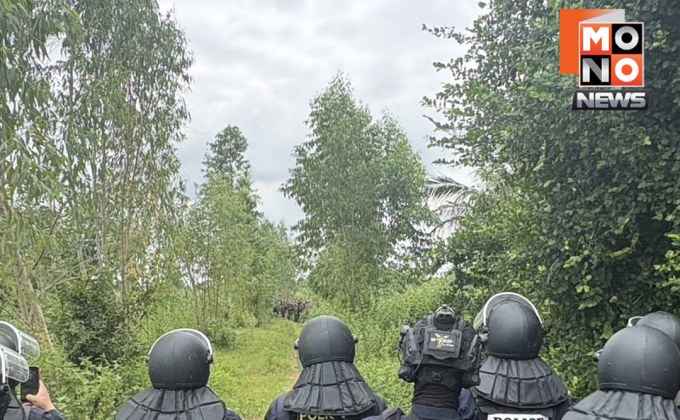 กกล.บูรพาคุมเข้มชายแดนบ้านหนองจาน มวลชนกัมพูชาถอยกลับโดยสงบ