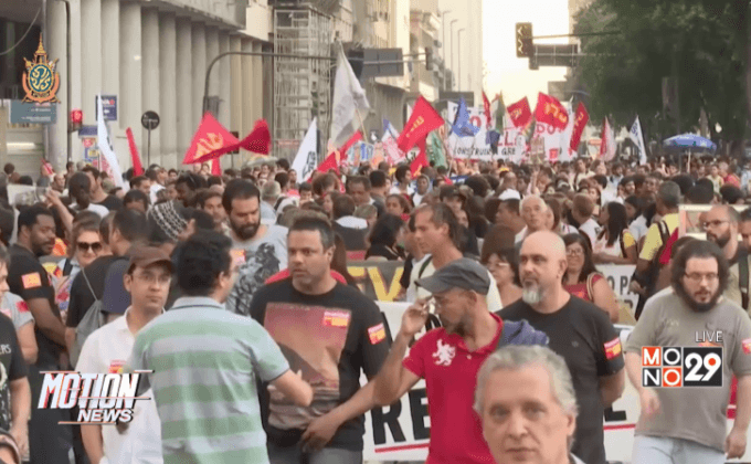 ชาวบราซิลประท้วงเรื่องทุ่มเงินจัดโอลิมปิก