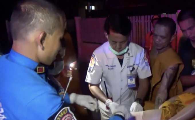 หมูป่าเลี้ยงทำร้ายพระสงฆ์ จ.ราชบุรี