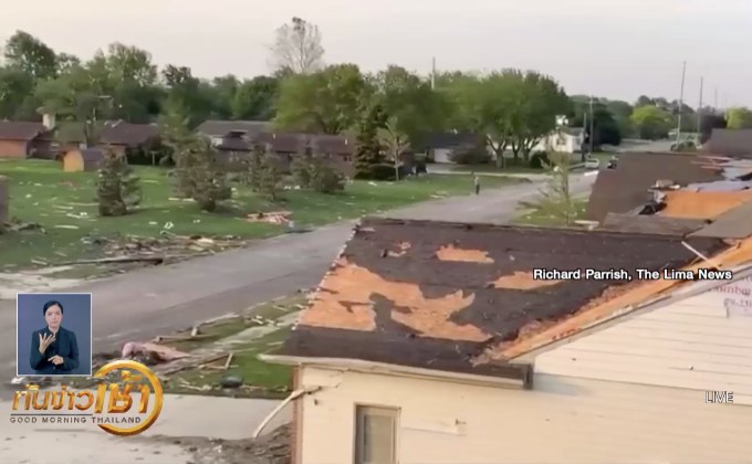 ​พายุทอร์นาโดพัดถล่มทางตอนกลางของสหรัฐฯ