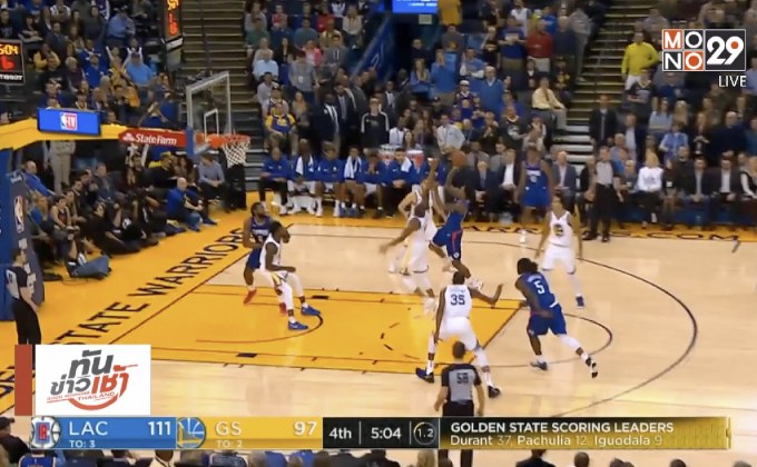 “เคดี” แบกไม่ไหว นักรบพัก “เคอร์รี่” โดนคลิปส์บุกอัด