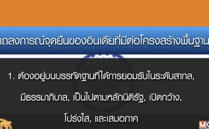 “อินเดีย” แถลงจุดยืนต้าน “เส้นทางสายไหม” ของจีน