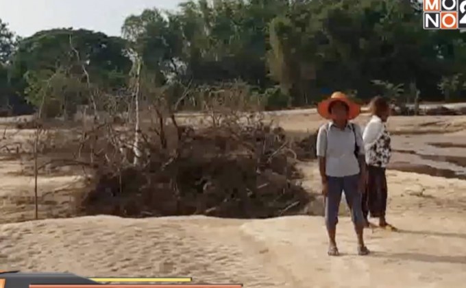 กองทรายทับถมนาข้าวกว่า 400 ไร่ หลังน้ำลด จ.ร้อยเอ็ด