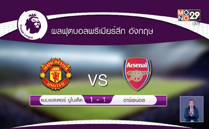 ผลการแข่งขันพรีเมียร์ลีก อังกฤษ 01-10-62