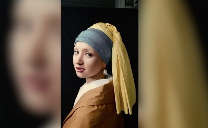 สาวจีนโชว์แต่งหน้าแปลงโฉมเป็น “โมนาลิซา”