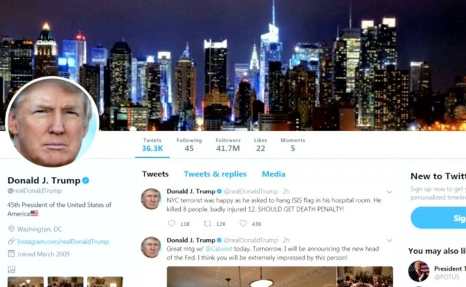 “ทรัมป์” ร้องโทษประหารผู้ก่อเหตุโจมตีในนิวยอร์ก