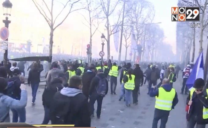 ฝรั่งเศสห้ามม็อบเสื้อกั๊กเหลืองชุมนุมที่ฌ็องเซลีเซ