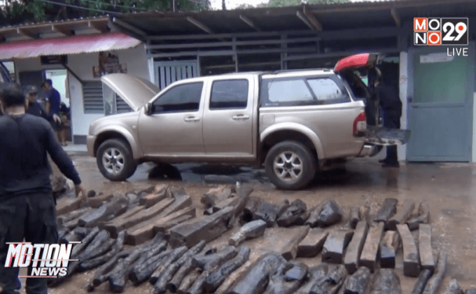 จับขบวนการลักลอบขนไม้พะยูง จ.มุกดาหาร